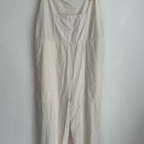 Lacausa Raw Silk Overalls size S Jumpsuit Pants in Cancas Pockets - Picture 3 of 9